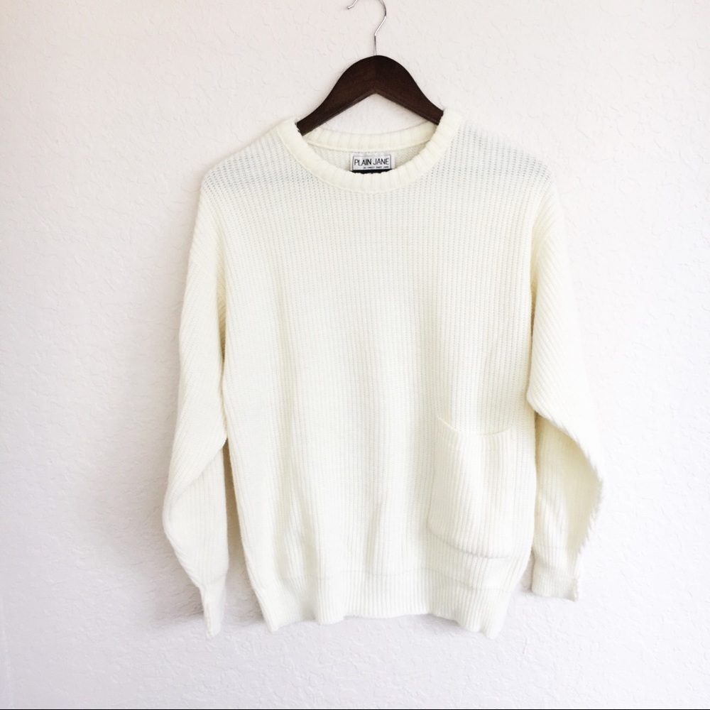 [Vintage] Light Ivory Knit Sweater